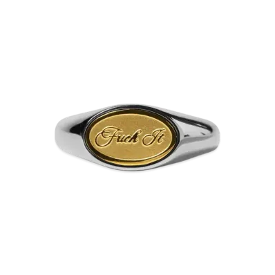 HUF Summer 25 Fuck It Signet Ring "Silver"