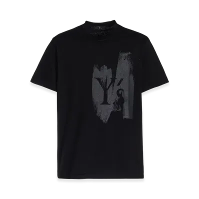Y's Logo/Blush Print Half Sleeve T "Black"
