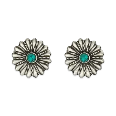 GUCCI Floral Motif Cufflinks "Silver"