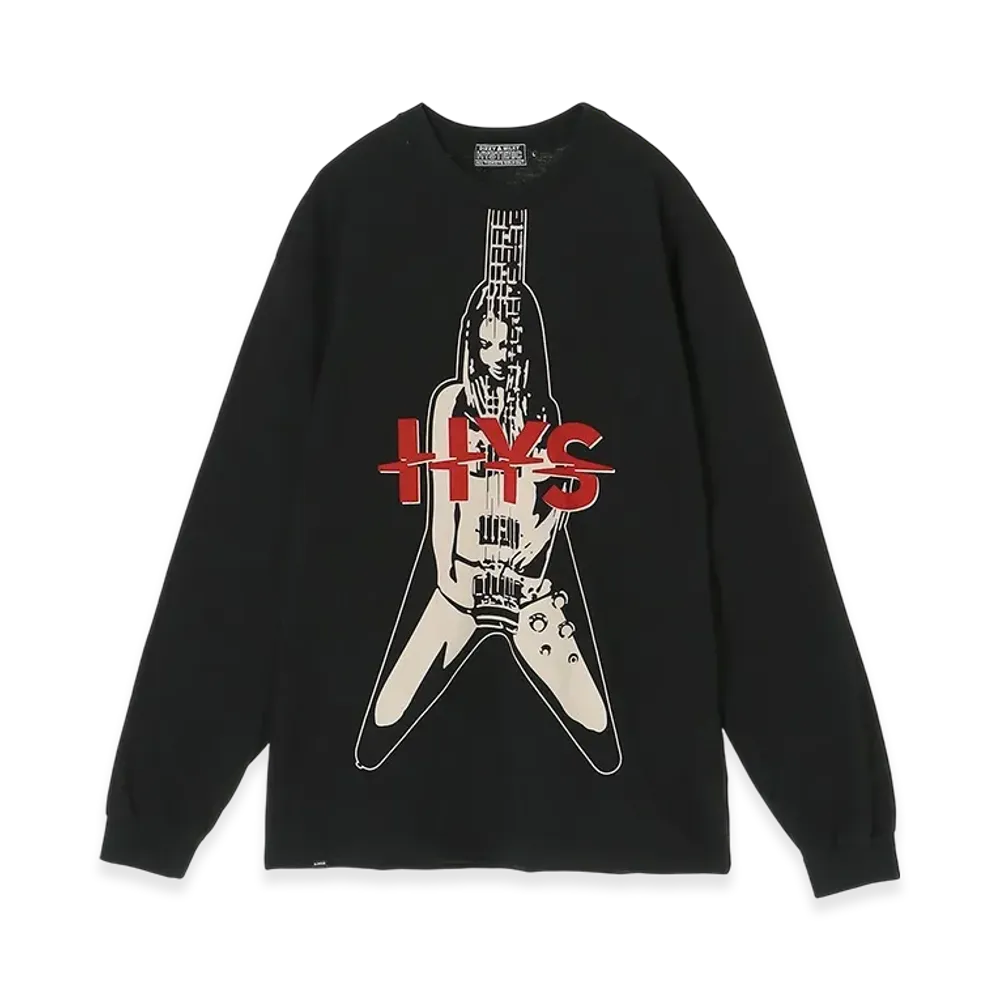 HYSTERIC GLAMOUR Flying V T-Shirt "Black"