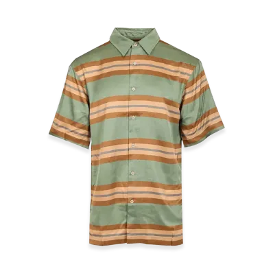 DRIES VAN NOTEN Short-Sleeved Shirt "Green"