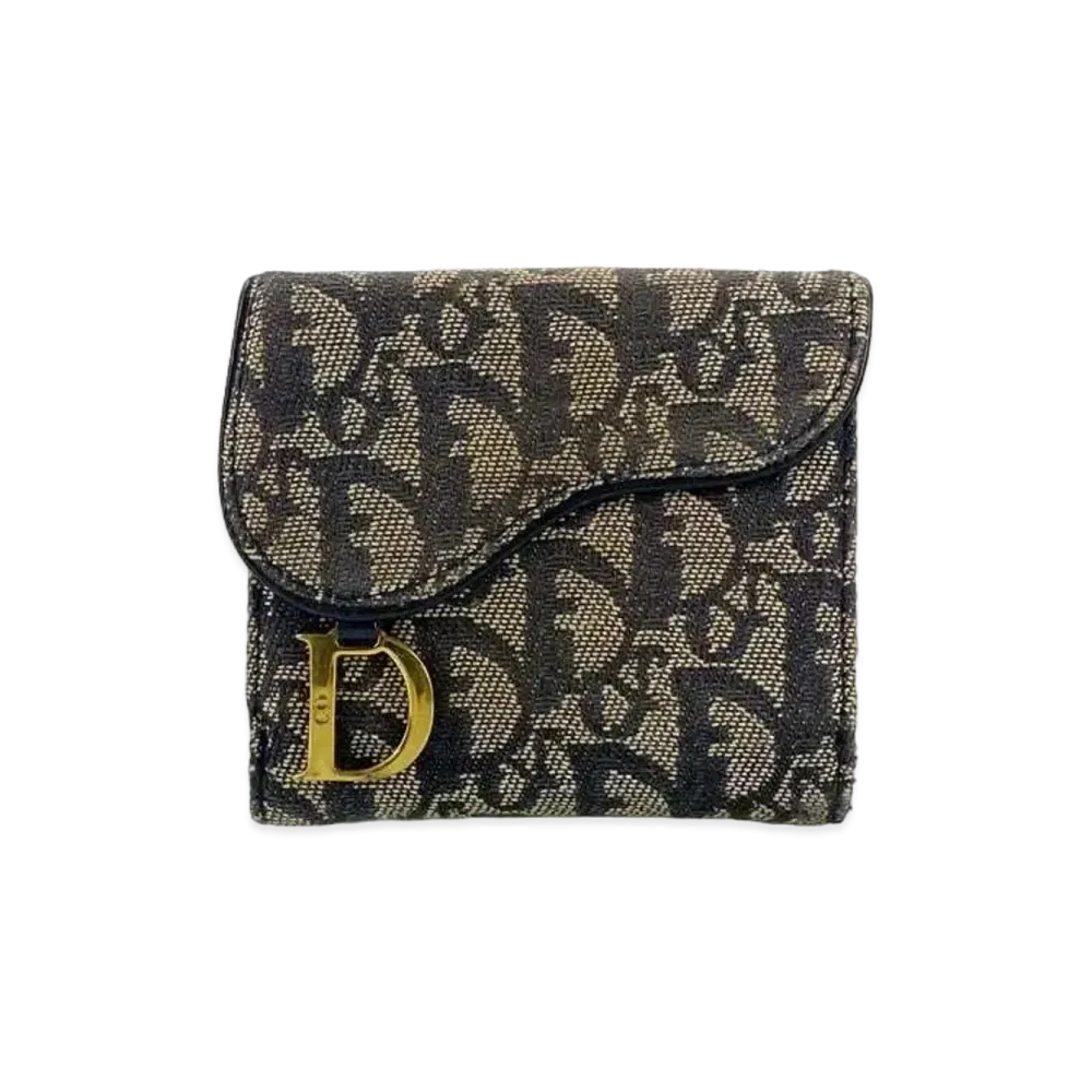 Dior Trotter Saddle Wallet "Navy"