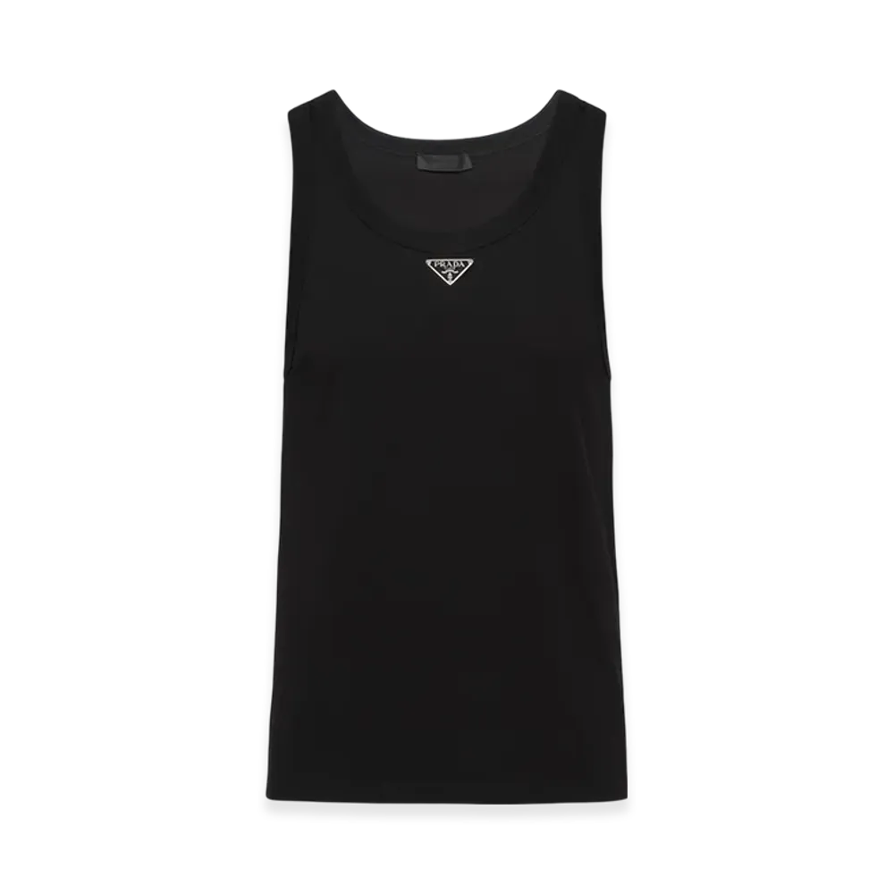 PRADA Cotton Tank Top "Black"