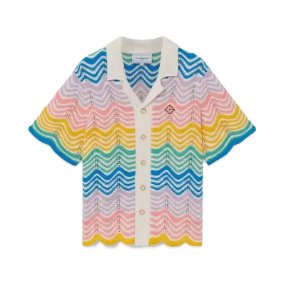 Casablanca Gradient Wave Knit Shirt "Multi"