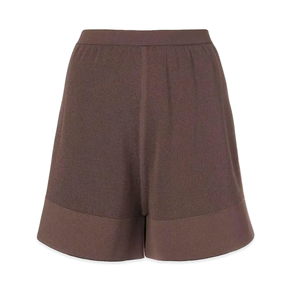 Rick Owens Women's Knitted Shorts "Brown"