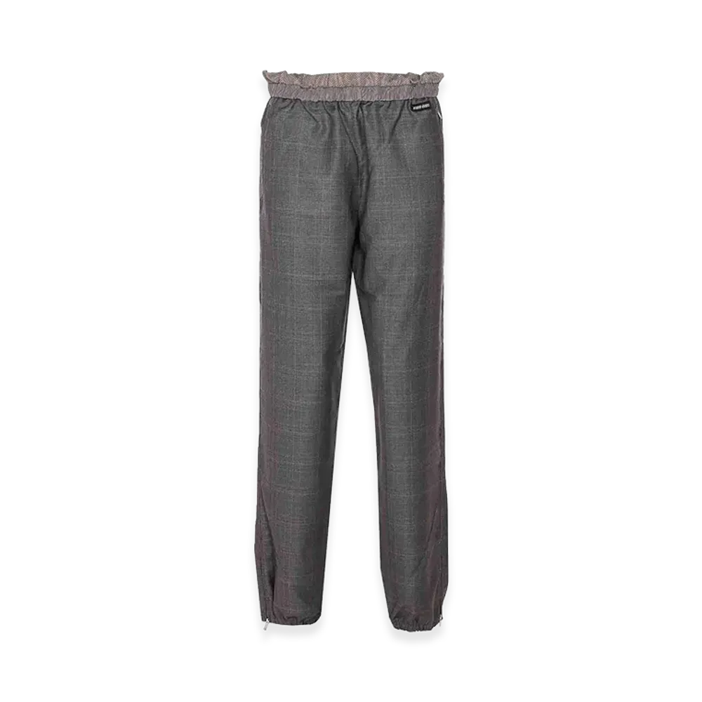 MIU MIU Women's Virgin Wool Pants "Gray"