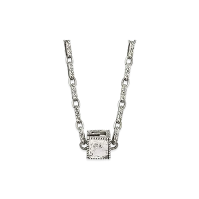 GUCCI Square G Cube Necklace "Silver"