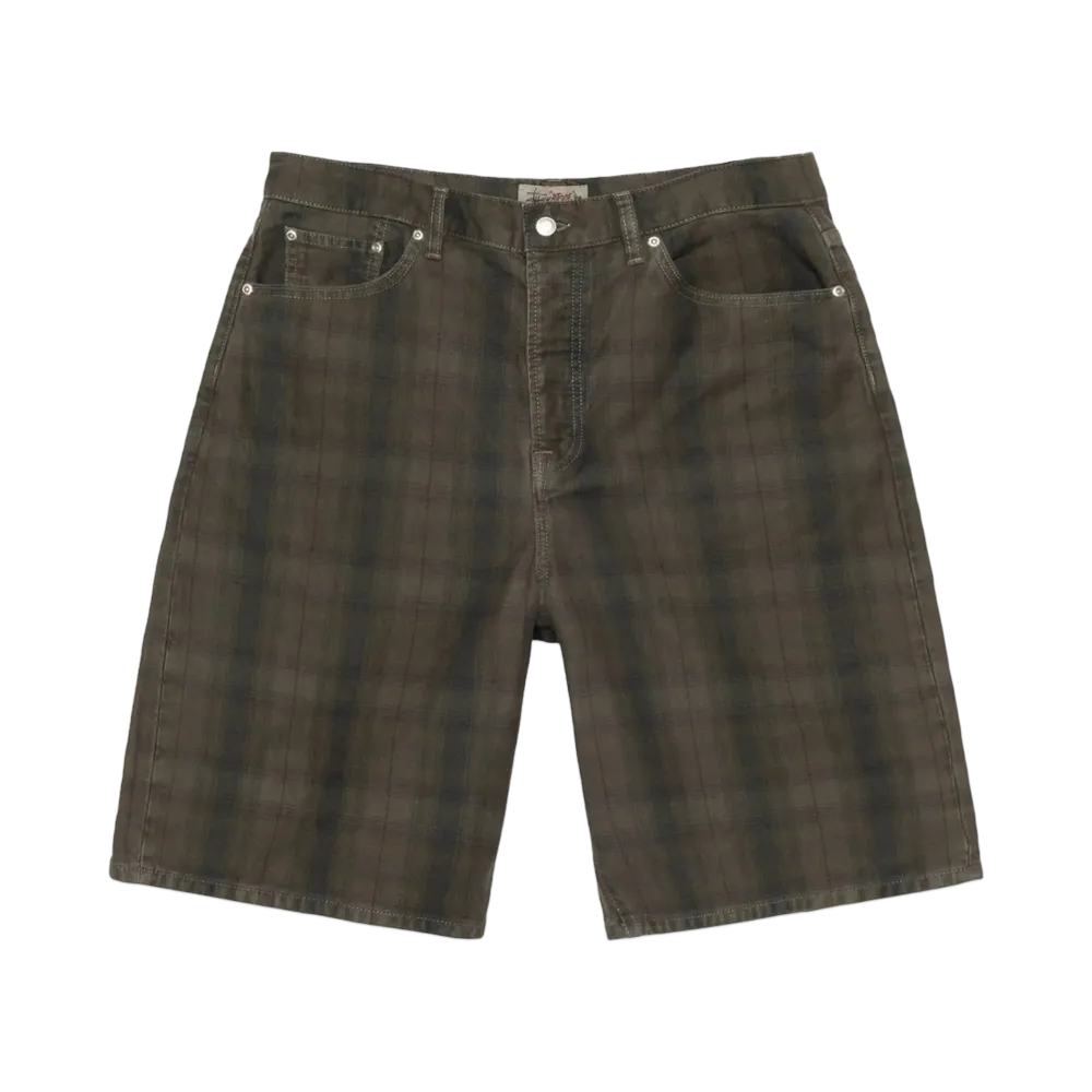 Stussy Big OL Short Canvas Plaid "Olive"