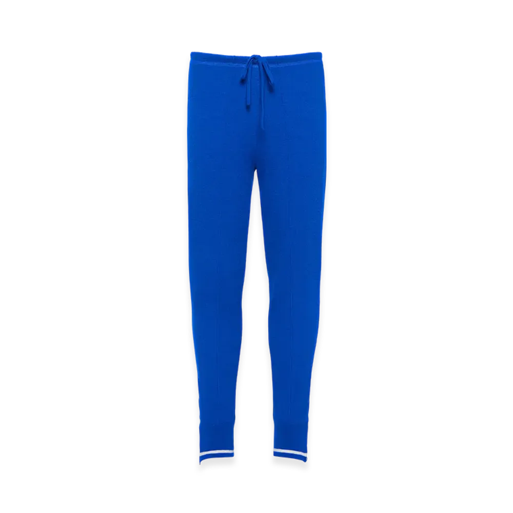 Maison Margiela Men's Wool Track Pant "Bright Blue/Off White"