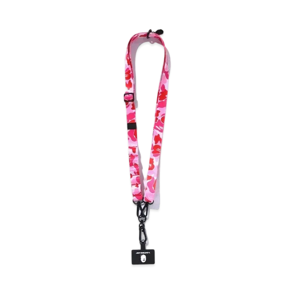 A BATHING APE ABC Camo Smartphone Shoulder Strap "Pink"