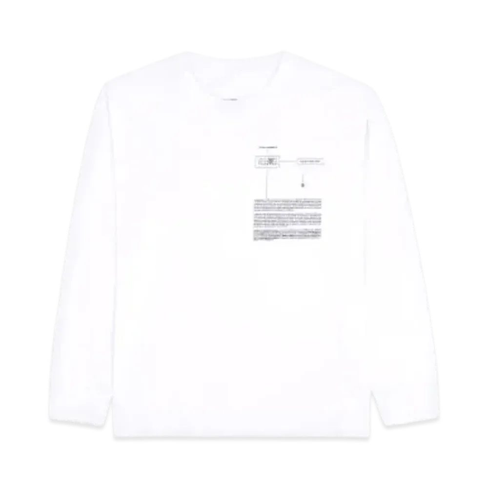 MM6 Maison Margiela Women's Cotton Jersey Long Sleeve T-Shirt "White"