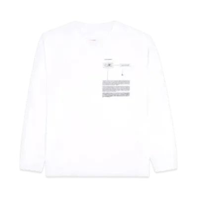 MM6 Maison Margiela Women's Cotton Jersey Long Sleeve T-Shirt "White"