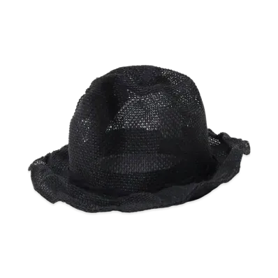 Yohji Yamamoto POUR HOMME Paper Pe Body Mountain Hat "Black"