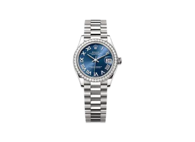 ROLEX Datejust 31mm White Gold Diamond 278289RBR "Bright Blue"