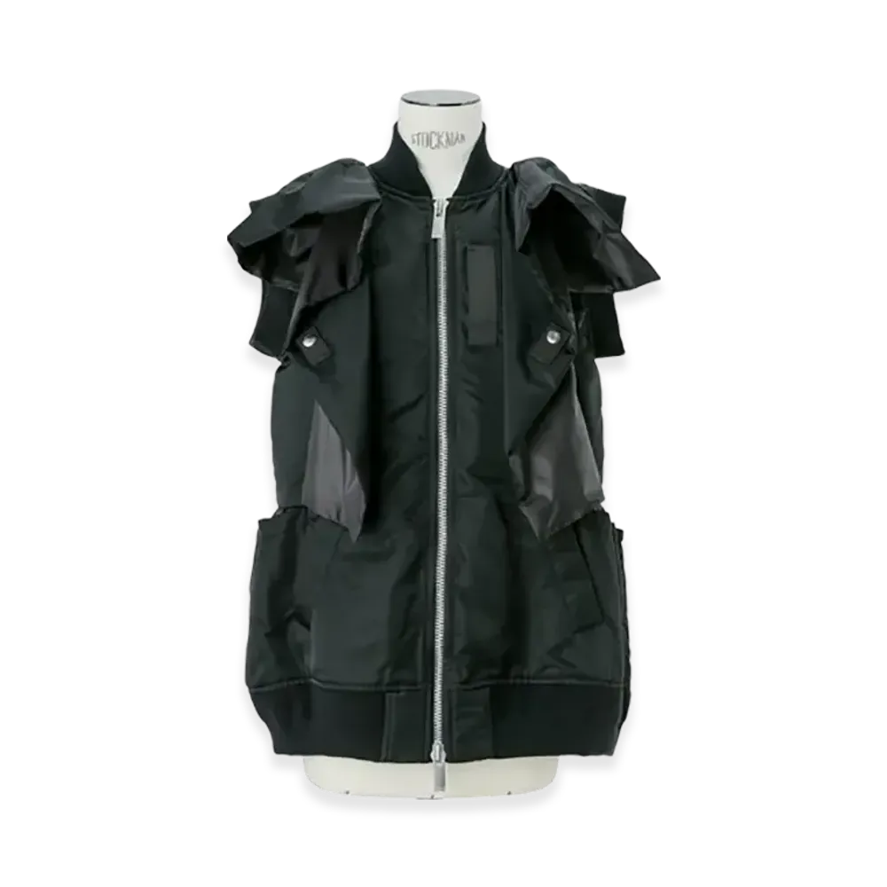 sacai Nylon Twill Vest "Black"
