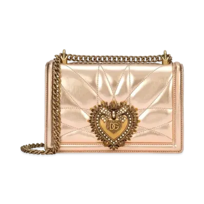 Dolce&Gabbana Dviting Bag Medium Moldre Nappa Leather "Orange"