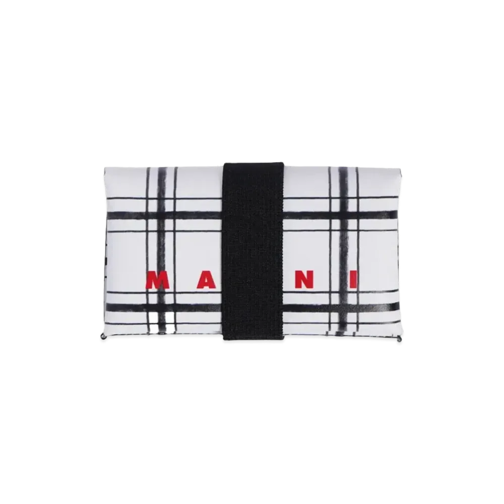 MARNI TRIBECA WALLET "BLACK/LILYWHITE"