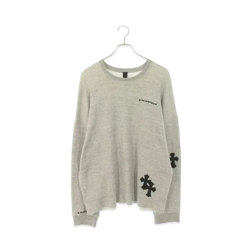 Chrome Hearts GRP Y Not U Cross Patch Thermal L/S Cut Saw "Gray"