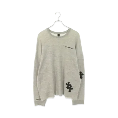 Chrome Hearts GRP Y Not U Cross Patch Thermal L/S Cut Saw "Gray"