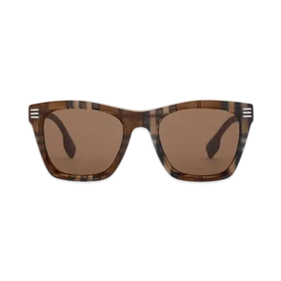 Burberry Check Square Sunglasses "Birch Brown"