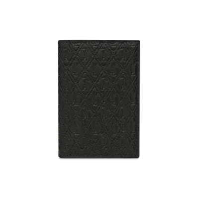 SAINT LAURENT Le Monogramme All Over Credit Card Wallet In Embossed Smooth Leather "Black"