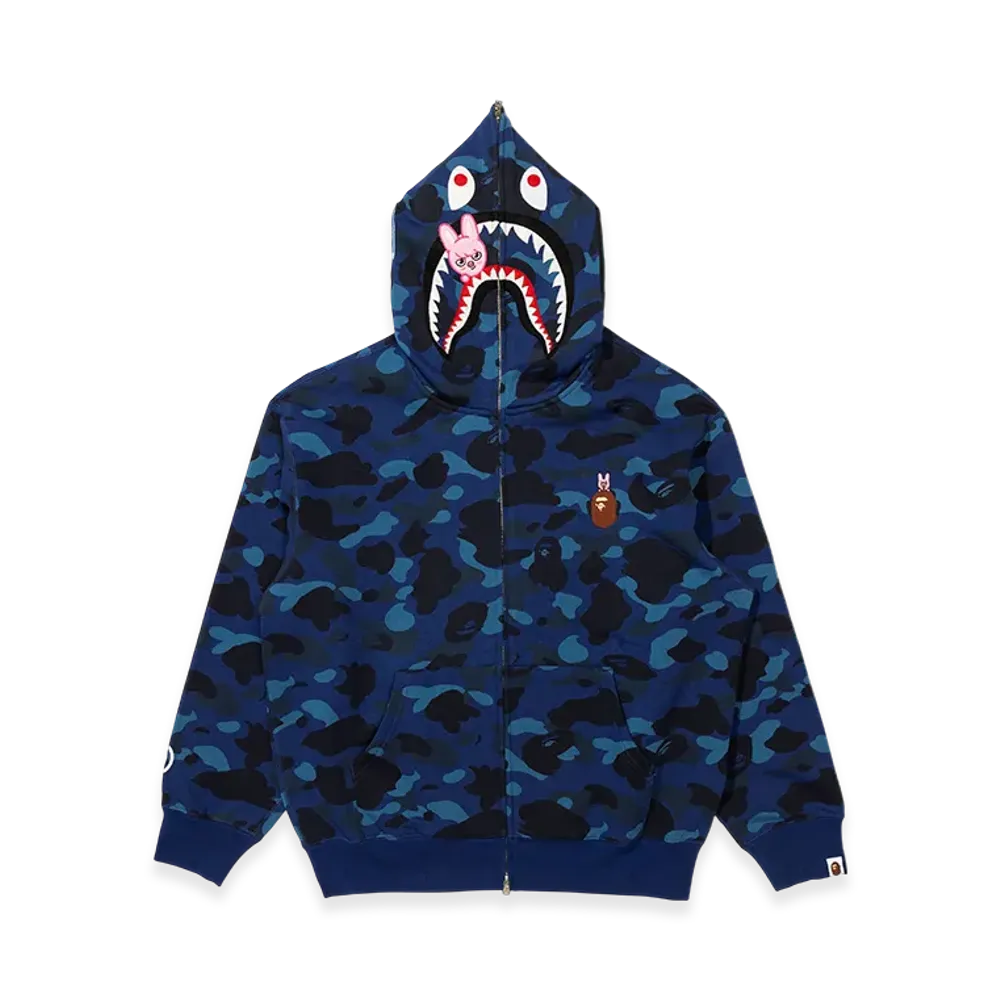 A BATHING APE x Stray Kids Shark Full Zip Hoodie Changbin "Navy"