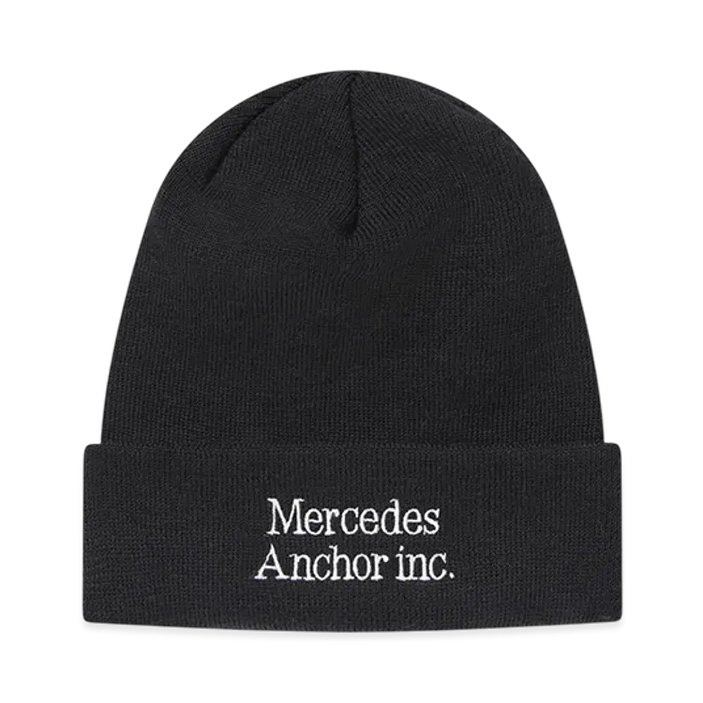 Mercedes Anchor inc. Merino Wool Logo Beanie "Black"