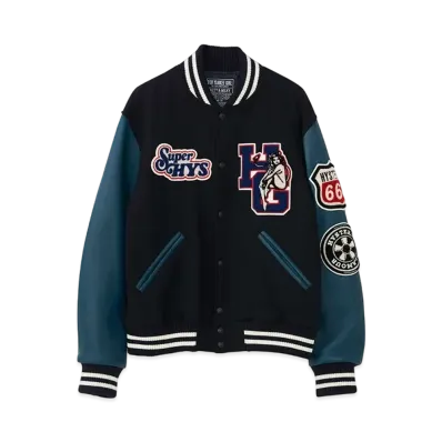 HYSTERIC GLAMOUR Motor City Fever Stadium Jacket "Navy"