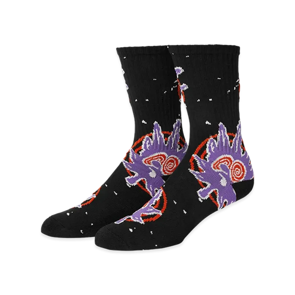 HUF Green Buddy Hypnosis Socks "Black"