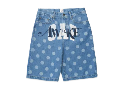 Gap x Awake NY '90s Loose Fit Polka Dot Denim Shorts "Medium Wash"