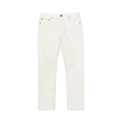 BEAMS 5 Pocket Tapered Pique "White"