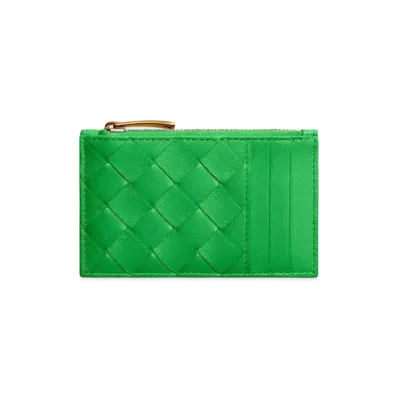 Bottega Veneta Zipped Card Case "Parakeet"