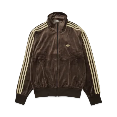 adidas Firebird Velour Track Top "Dark Brown"