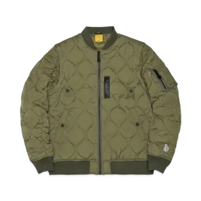 FR2 Nylon Rabbits Quilting 2Way Bomber Jacket "Khaki"