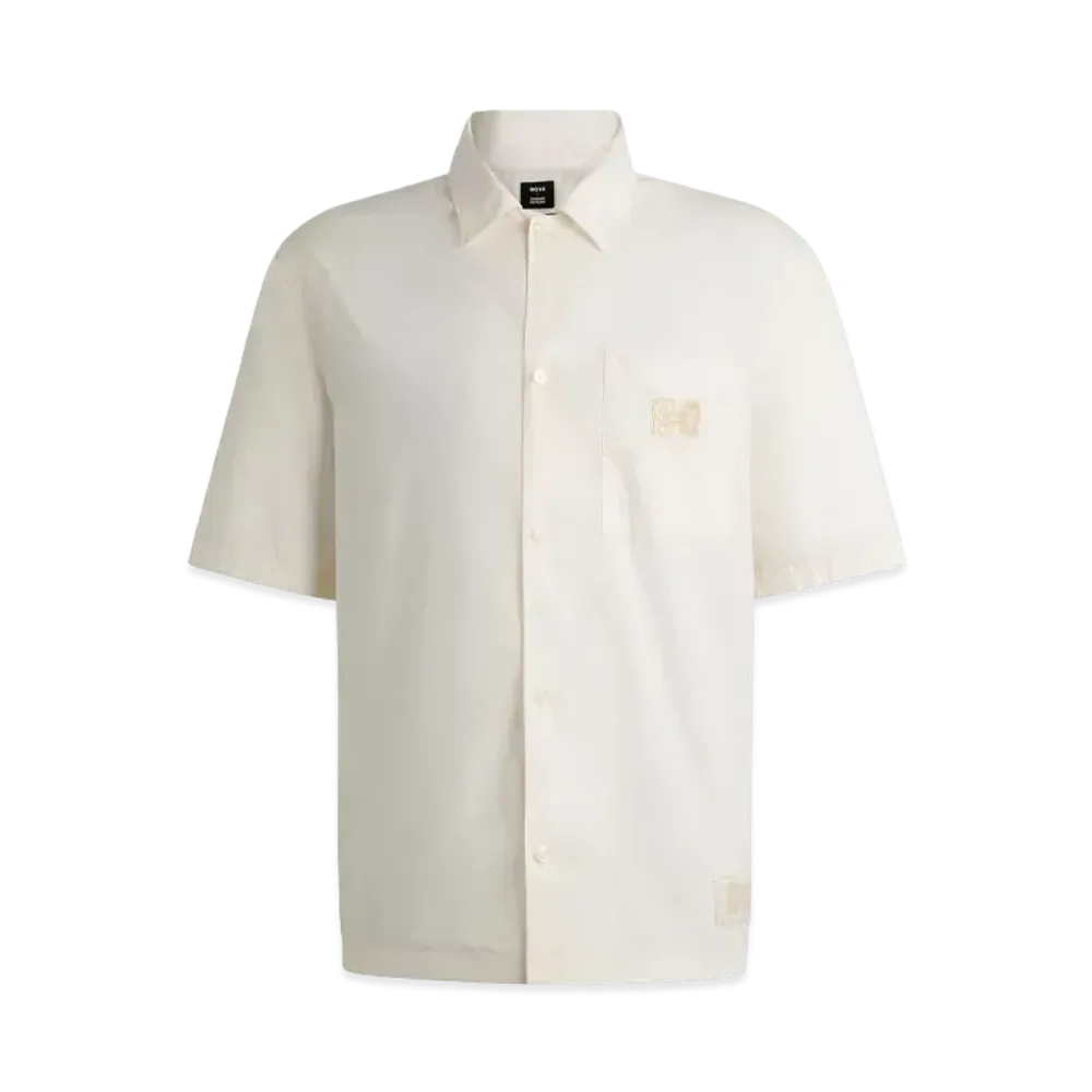 Boss x Shohei Ohtani Relaxed Fit Cotton Poplin Shirt "White"