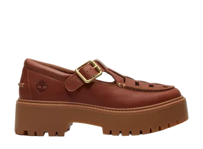Timberland Women's Stone Street Platform Buckle Shoe "Rust"