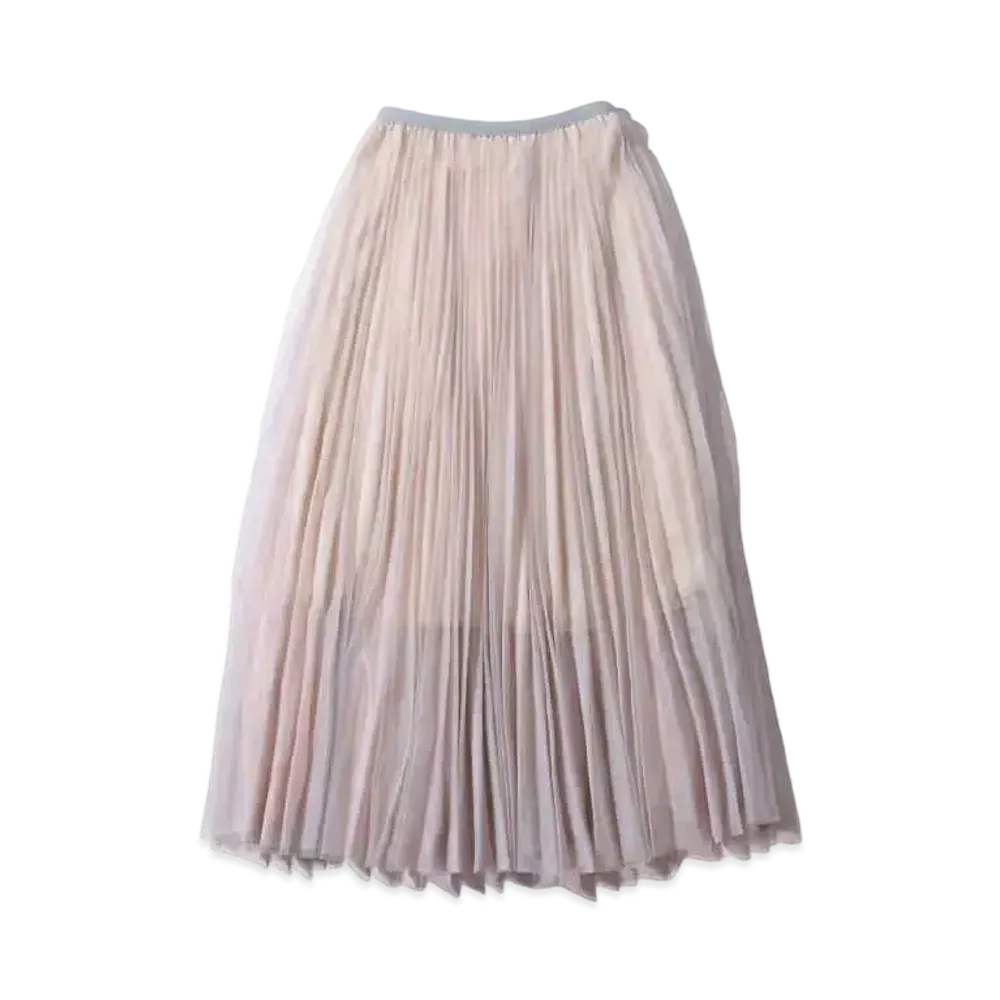 atmos pink Pleated Chiffon Skirt "Beige"
