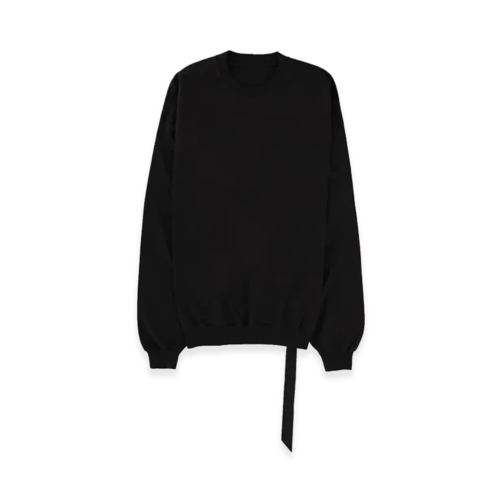 Rick Owens DRKSHDW Felpa Hun Crewneck In Cotone "Black"