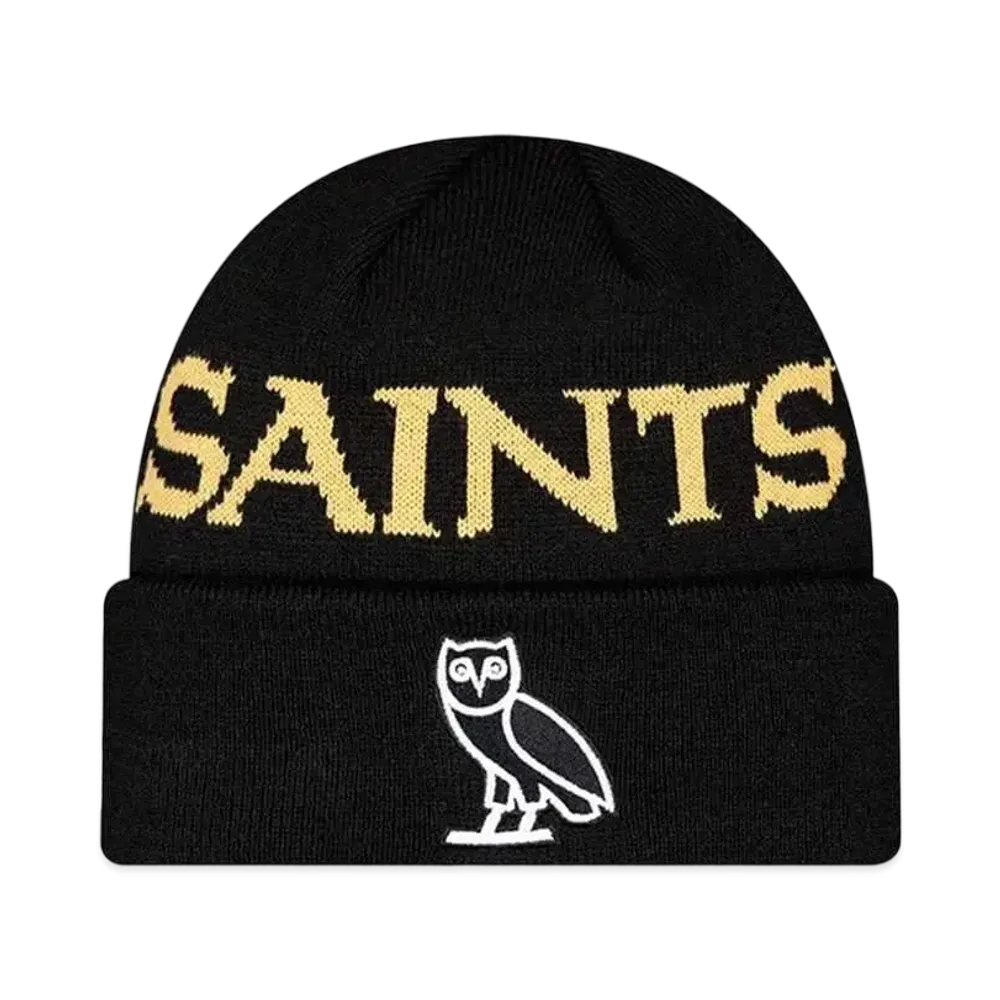 NEW ERA Cuffed Knit OVO x NFL New Orleans Saints "Black"