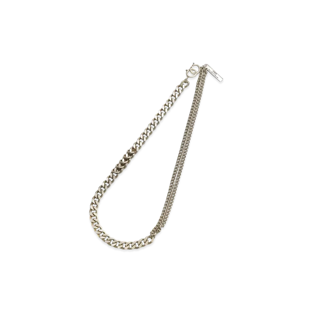 S'YTE 6-Way Curved Chain Bracelet Necklace "Antique Silver"