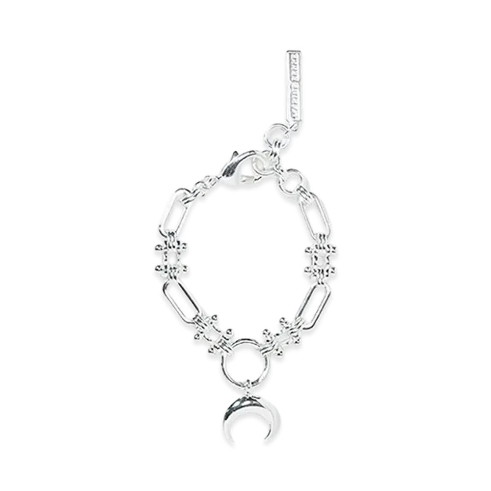 Marine serre SILVER PLATED MOON CHARM BRACELET "SHINY SILVER"
