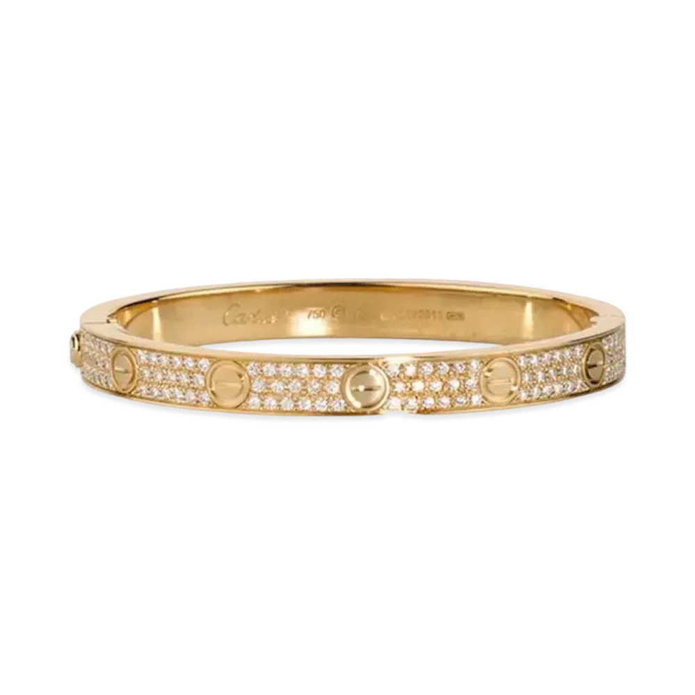 Cartier Love Bracelet, Diamond-Pave "Yellow Gold/Diamond"