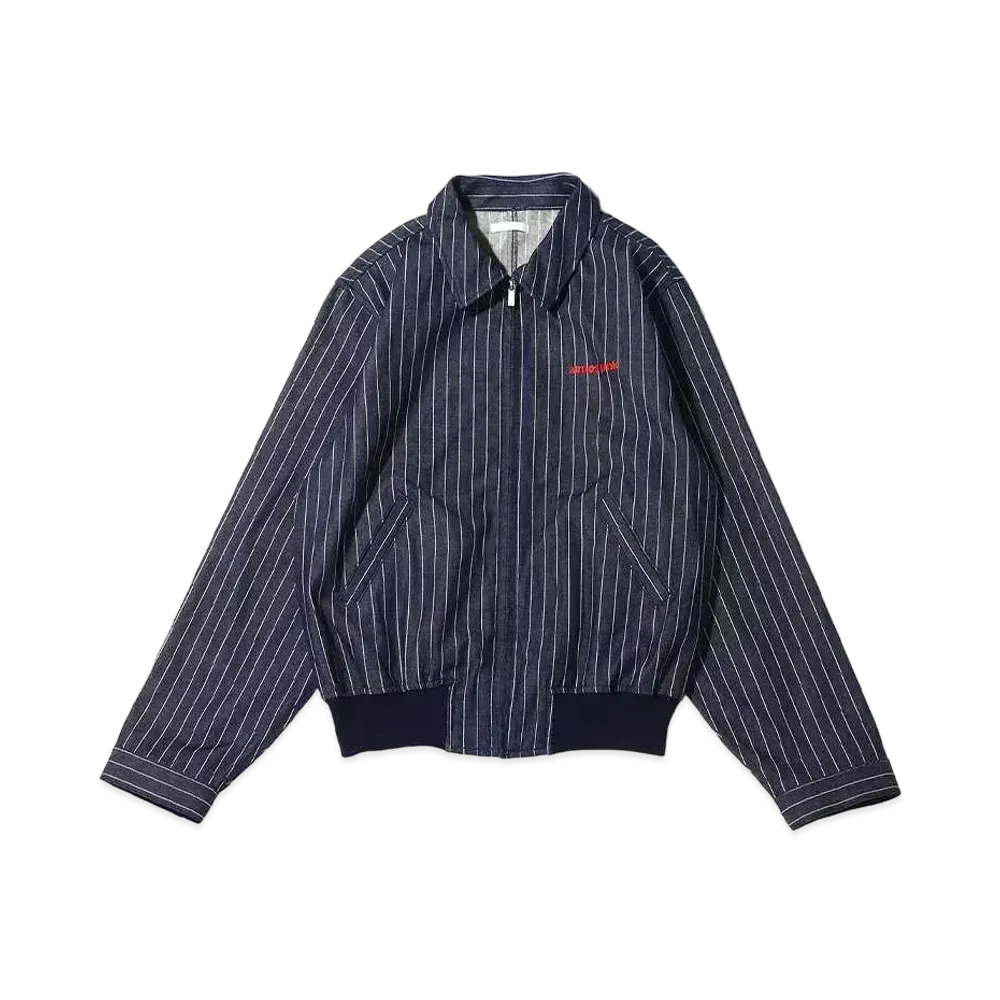 atmos pink Logo Stainless Steel Collar Jacket "Stripe"