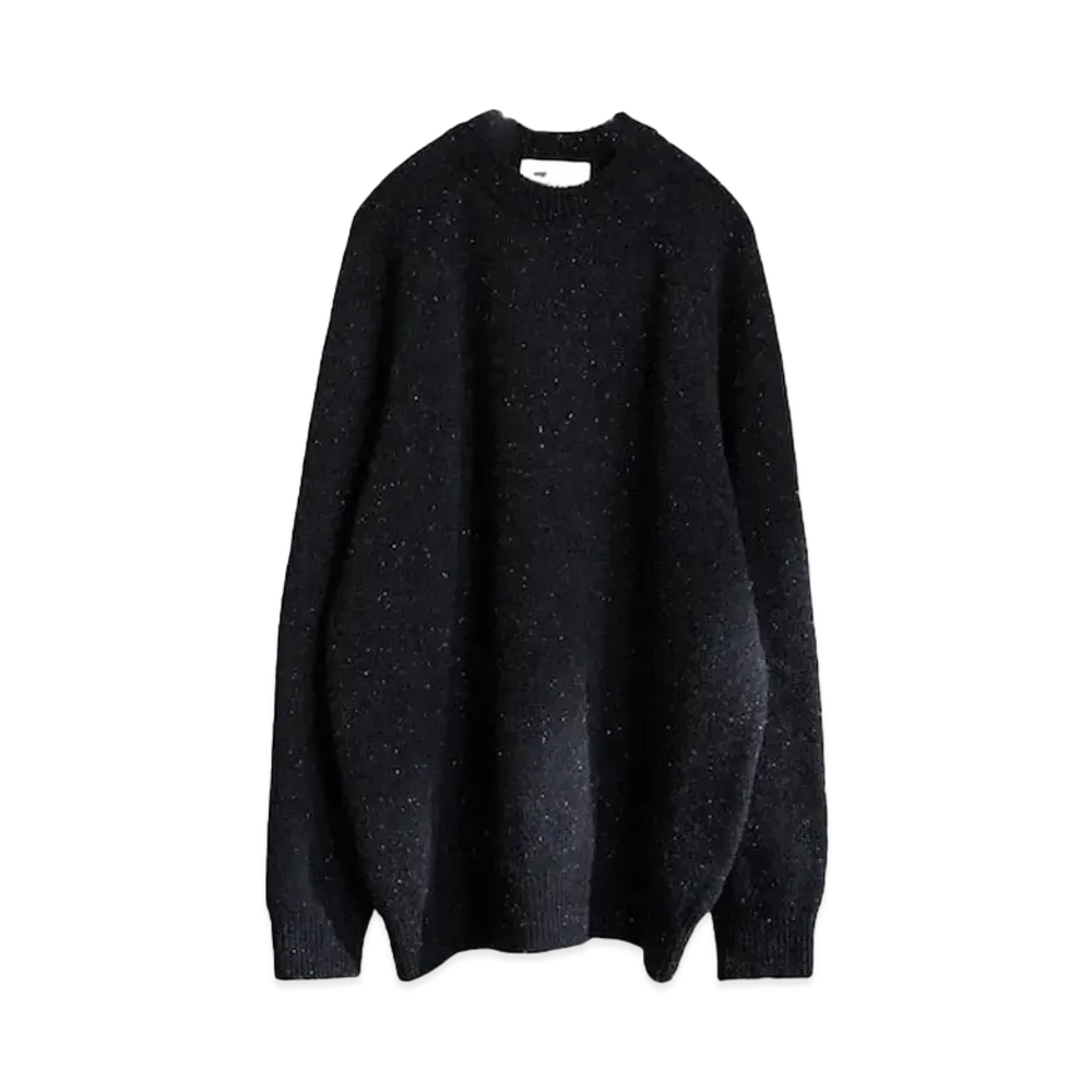 everyone Oversized Low Gauge Speckled Knit Sweater "Charcoal"