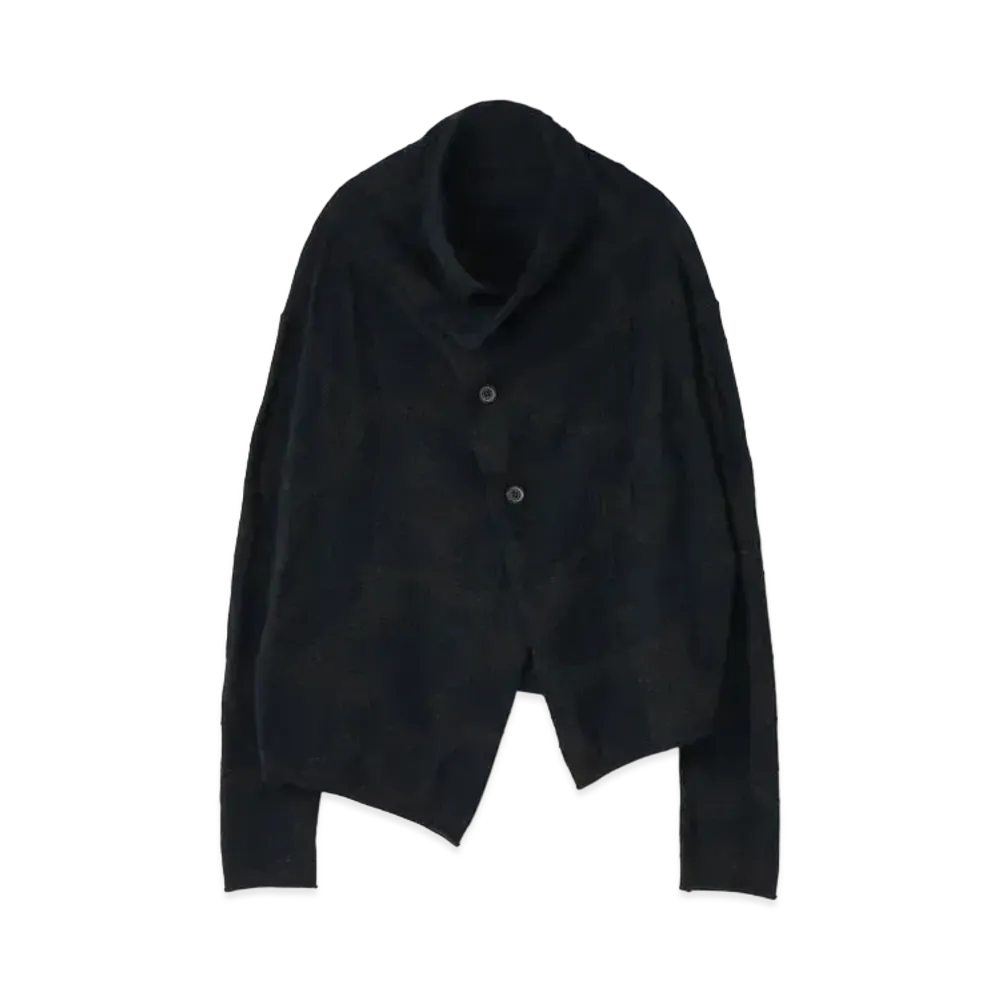 Yohji Yamamoto Y's DOT NUMBER LINKS OFF NECK BUTTON SHORT LENGTH CARDIGAN "Beige"