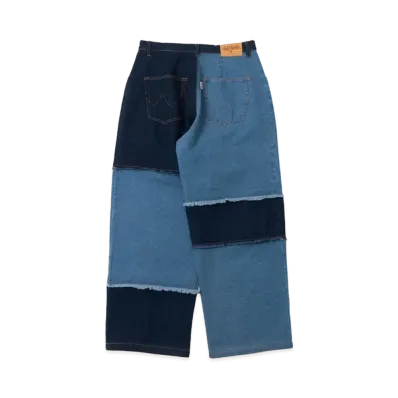 BADWAY patchwork denim pants "Indigo"