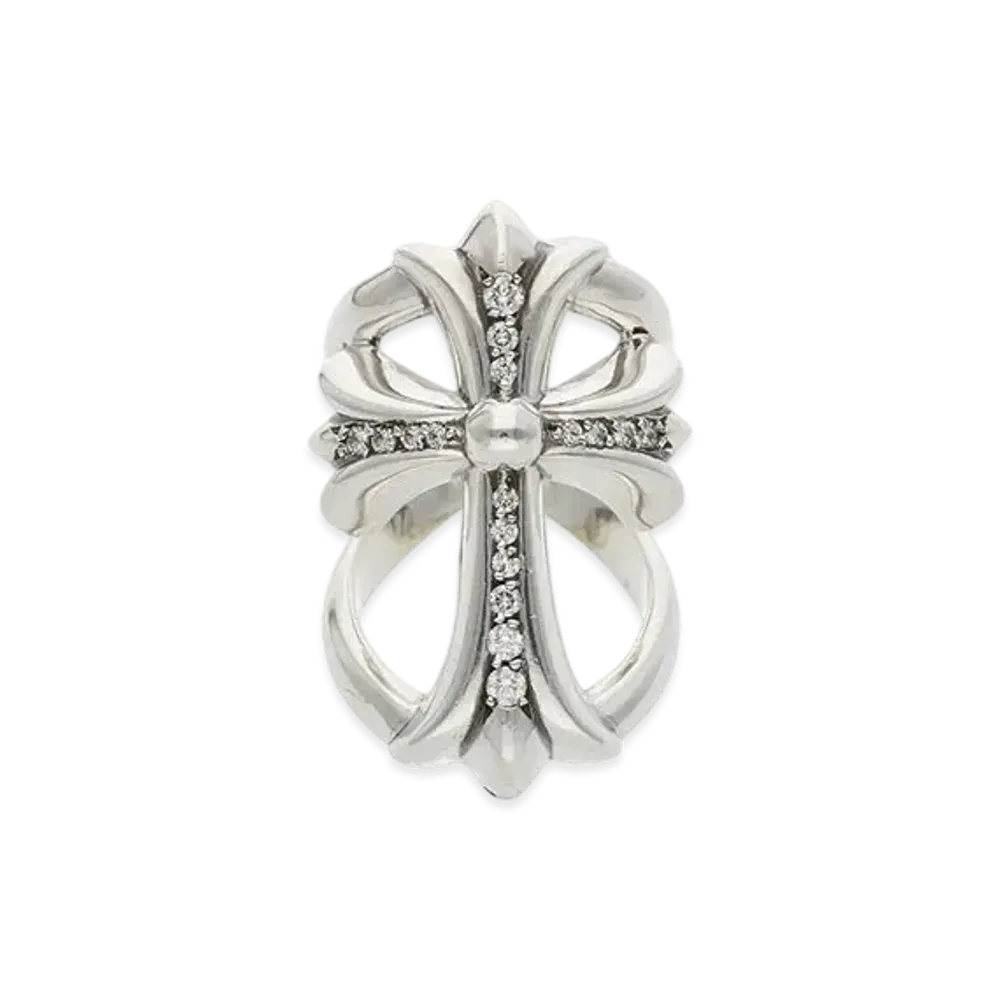 Chrome Hearts Infinity CH Cross Pave Diamond Ring "Silver"