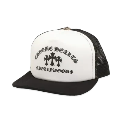 Chrome Hearts Trucker Cap King Taco "Black/White"