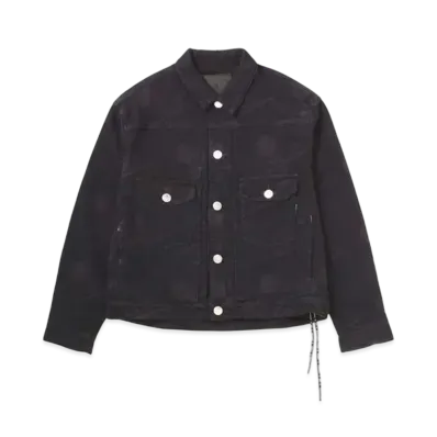 mastermind WORLD Water Repellent Monogram Denim Trucker Jacket "Black"