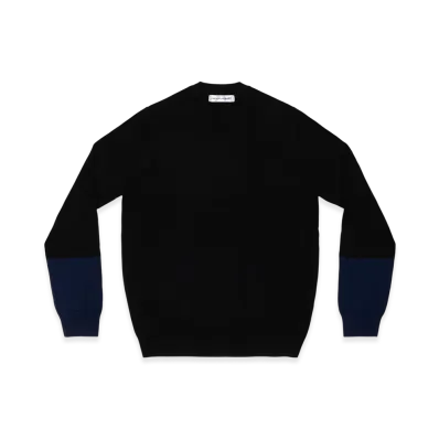 COMME des GARCONS SHIRT V Neck Pullover "Black/Navy"
